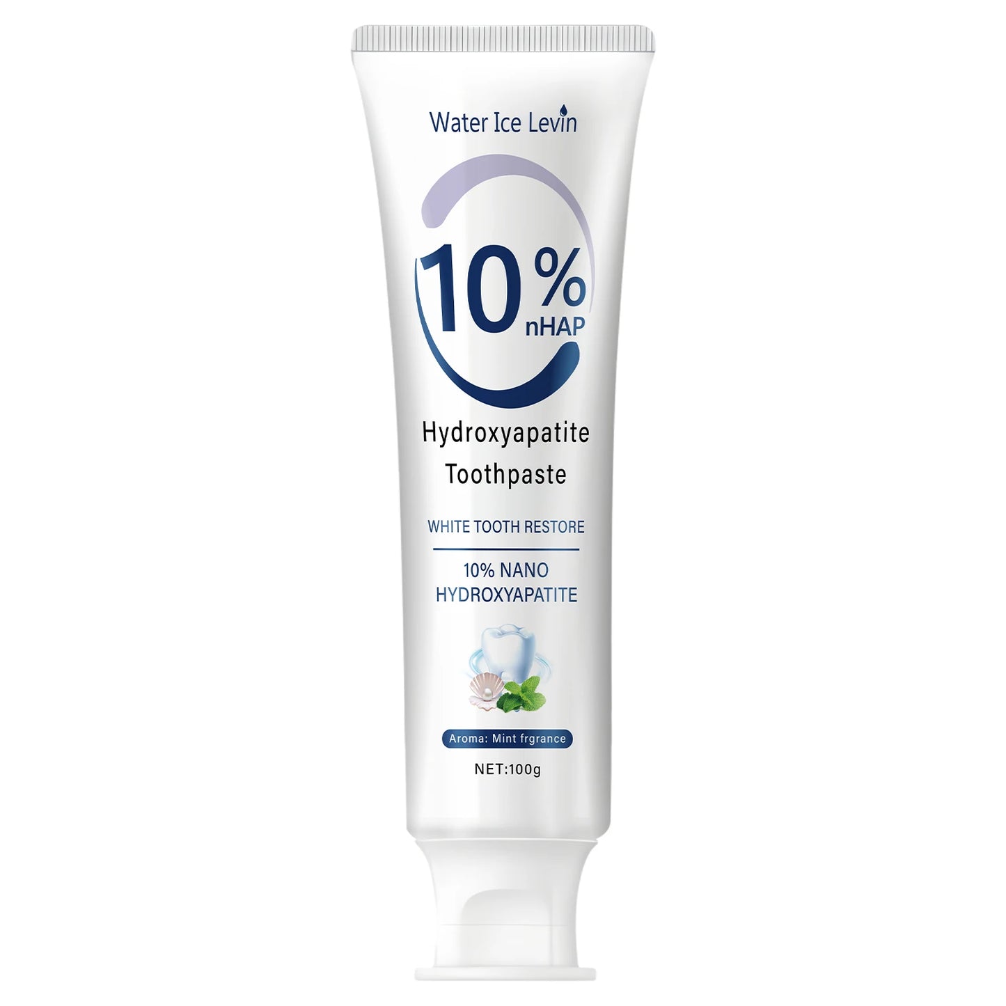 10% Nano Hydroxyapatite Toothpaste Restores White Teeth. Protects Gums. Deep Cleans. Brightens Smile. 100g Fresh Mint.