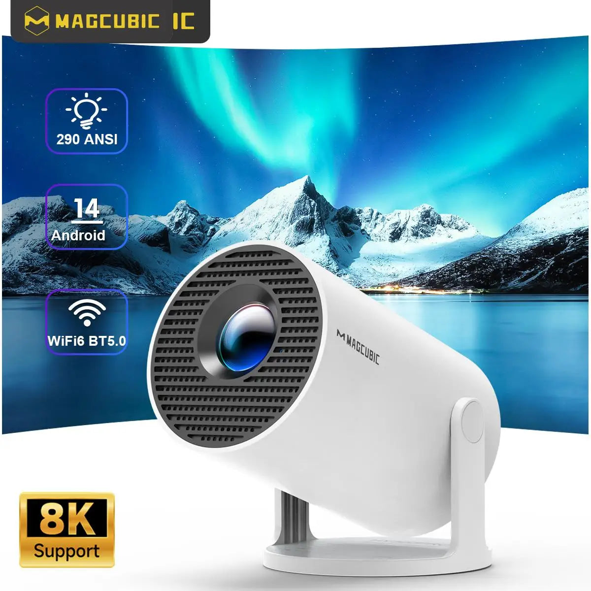 Mini Projektor Smart 4K WiFi – Kino w Domu i Ogrodzie