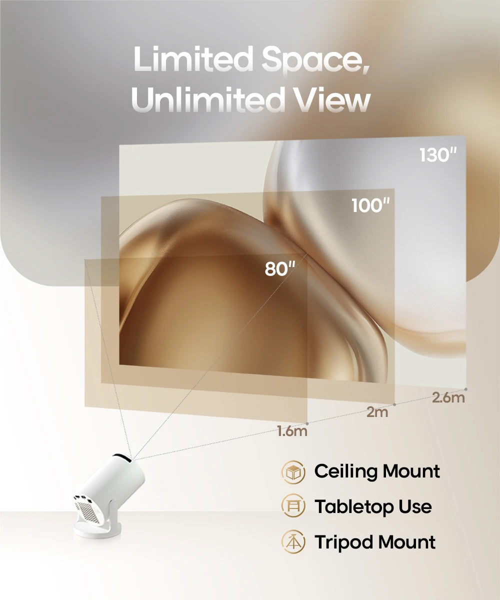 Mini Projektor Smart 4K WiFi – Kino w Domu i Ogrodzie