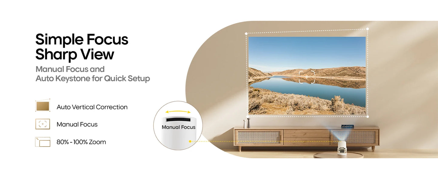 Mini Projektor Smart 4K WiFi – Kino w Domu i Ogrodzie